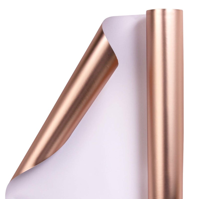 RUSPEPA Rose Gold Matte Wrapping Paper - 81.5 Sq Ft - Solid Color Paper Jumbo Roll Perfect for Wedding,Birthday,Christmas,Baby Show, Graduaction Congrats - 30 inches x 32.8 feet - Image 3